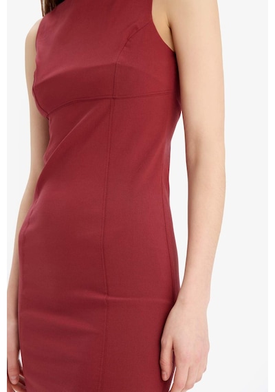 DeFacto Bodycon Vücudu Saran Bisiklet Yaka Bengalin Kolsuz Mini Elbise E3975AX25SPBR248