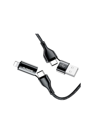 Floveme 4in1 Usb To Type C -type To Type Kablosu+iPhone Uyumlu Başlık Usb 1m- 5775