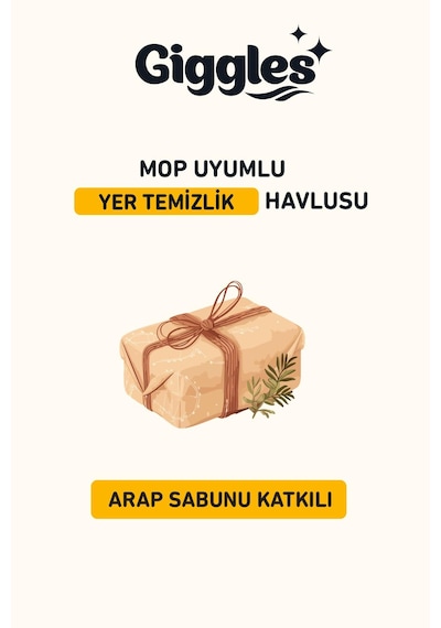 Giggles Mopa Uyumlu Yer Temizlik Havlusu 8 Katlı 4xl Arap Sabunu Katkılı 1 Paket 30 Adet Havlu Beyaz