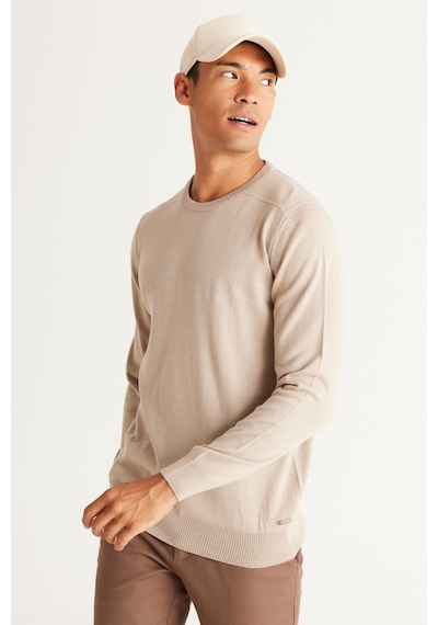 AC&Co / Altınyıldız Classics Erkek Bej Standart Fit Normal Kesim Bisiklet Yaka Triko Kazak Bej AC&Co / Altınyıldız Classics Erkek Bej Standart Fit Normal Kesim Bisiklet Yaka Triko Kazak Bej