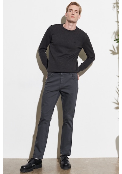Wrangler Erkek Texas Slim Fit Dar Kesim Normal Bel Esnek Pantolon 673w12s004 Antrasit