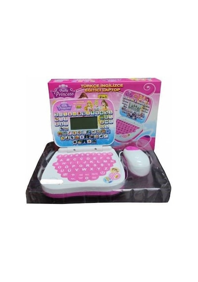 Princess Eğitici Oyuncak Bilgisayar Oyuncak Laptop Türkçe İngiliz