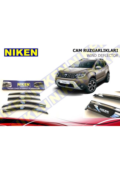 Dacia Duster 2018 - 2022 Niken Kromlu Cam Rüzgarlığı Krom