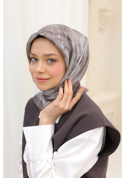 Silk Home Shiny Eşarp 75002-54 Koyu Vizon, Açık Vizon