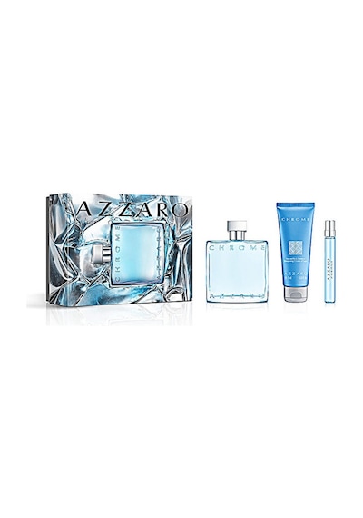 Azzaro Chrome EDT 100 ml +10ml Parfüm &  75 ml Saç ve Vücut Şampuanı Seti