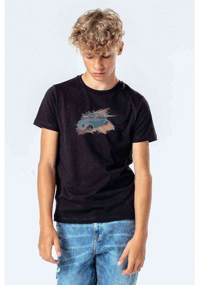 Tshirthane W Tosbaa Baskılı Unisex Çocuk Siyah T-Shirt