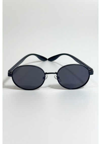 Unisex Polarize Yuvarlak Güneş Gözlüğü Siyah Uv400 Korumalı