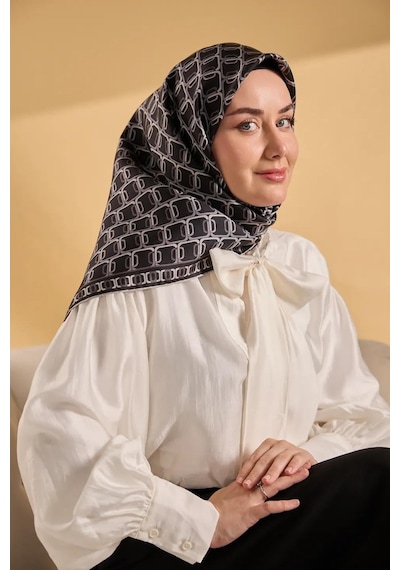 Silk Home Twill İpek Eşarp - 11521-21 Siyah
