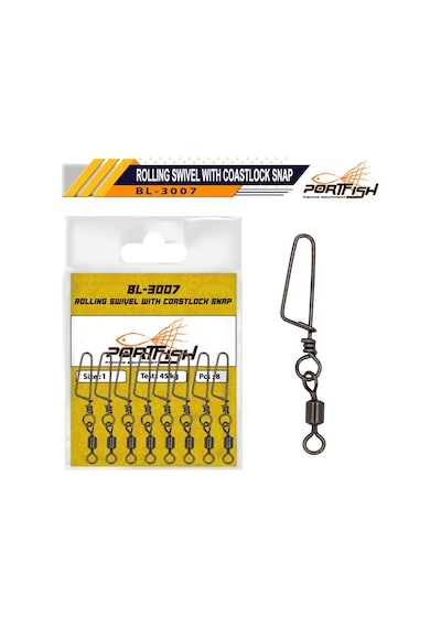 Portfish Bl-3007 Klipsli Fırdöndü No:1 8psc