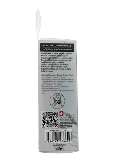 Nascita Doğal At Kılı Sakal Tarama Fırçası 9,5 4,5 Cm Nasbathk0019t