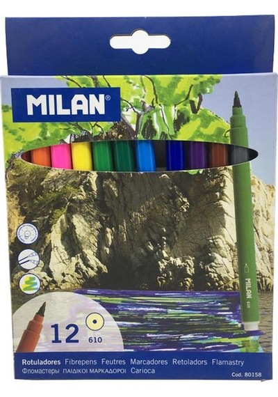 Milan 12 Renk Jumbo Keçeli Kalem