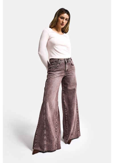 it's basic Kadın Koyu Kot Rengi 4s6-157 Süper Palazzo %100 Koton Denim Jean