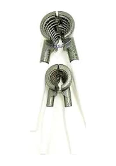 2 Parça Set Metal Fındık - Ceviz Kıracak Beyaz Saplı Bx40 Ahşap - Şeffaf