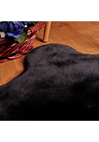 Soft Peluş Re x  Tavşanı Postu Siyah
