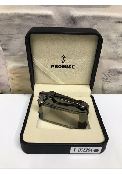 Promise Marka Koyu Gri Füme Gazlı Kişiye Özel Çakmak