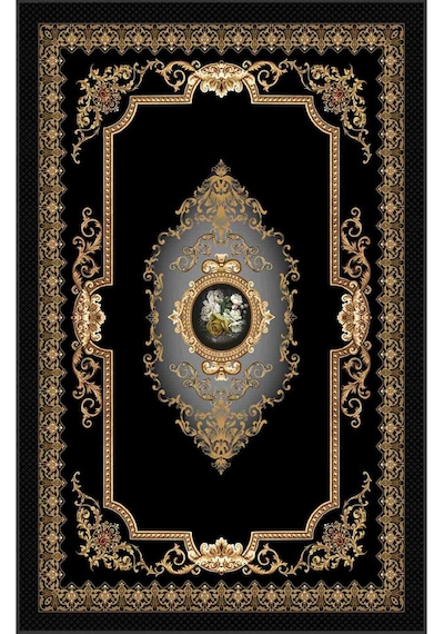 Rovigo Home Dijital Baskı Yıkanabilir Kaymaz Taban Salon Halısı RVG0329 Çok Renkli