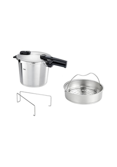 Fissler Vitaquick Satin Black 6 Lt Düdüklü Tencere Çelik