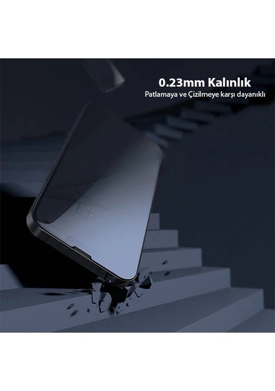 Baseus İphone 13 Mini 0.23mm Gizlilik Hayalet Full Ekran Koruyucu 2 Adet Set- 5775