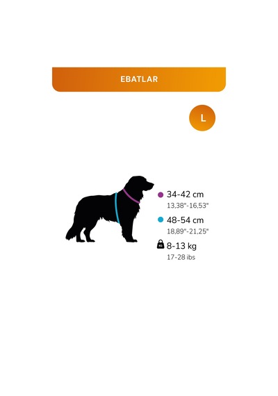 Kediler Ve Köpekler İçin Rahat, Dayanıklı Göğüs Tasması L Siyah