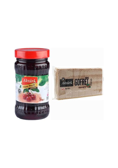 Aktürk 380 Gr Vişne Reçeli Ve 200 Gr Aktürk Kakaolu Gofret