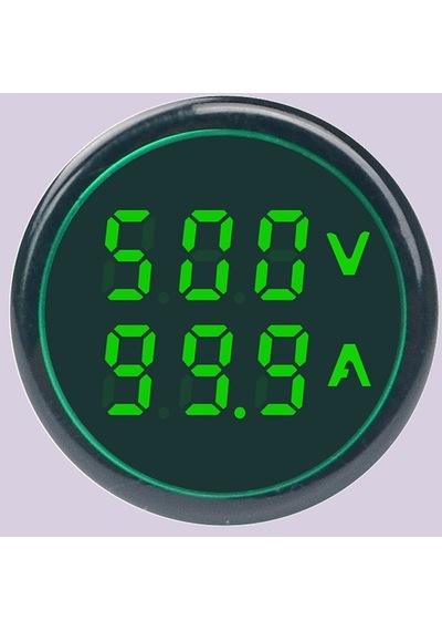 Çift Ekranlı Led Ac60-500v 0-100a Akım Göstergeli Yuvarlak Dijital Ac Voltmetre Ampermetre