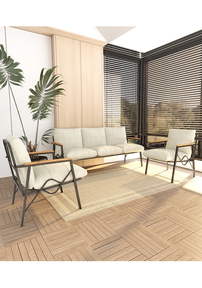 Doruk Home Balkon, Bahçe, Cafe, Metal Kanepe Koltuk Takımı , Bahçe Mobilyası,3 1 1 Krem Krem Bej Doruk Home Balkon, Bahçe, Cafe, Metal Kanepe Koltuk Takımı , Bahçe Mobilyası,3 1 1 Krem Krem Bej