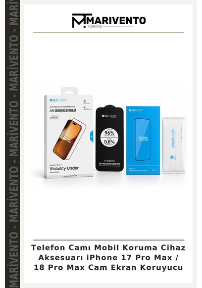 Telefon Camı Mobil Koruma Cihaz Aksesuarı İphone 17 Pro Max / 18 Pro Max Cam Ekran Koruyucu