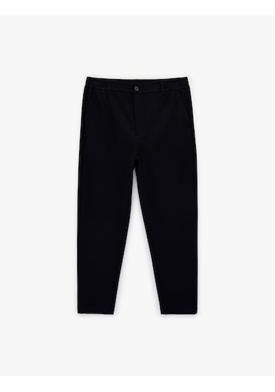 Koton Slim Fit Viskon Karışımlı Cepli Düğmeli Chino Pantolon Lacivert 6sam40001hk Lacivert