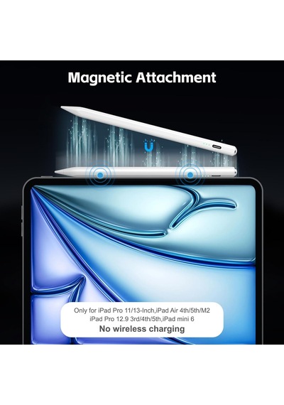 13mins Hızlı Şarj, Eğim Hassasiyeti İle Apple Uyumlu iPad 2026-2018 İçin Stylus Kalem Belirtilmemiş