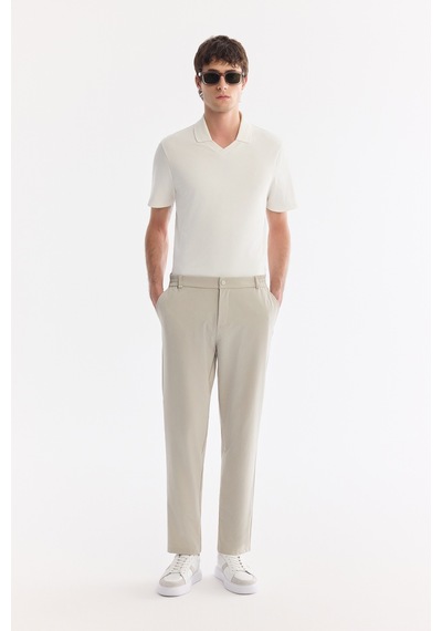 Avva Erkek Taş Yanı Lastikli Kırışmaz Teknik Kumaş Slim Fit Chino Pantolon A61y3077
