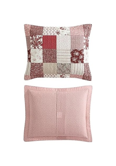 Kraliçe Yorgan Seti Ters Çevrilebilir Pamuklu Yatak Örtüleri Kırk Yama Işi Esinlenen Ev Dekoru Celina Patchwork K Genel