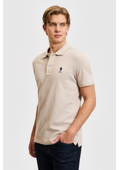 U.S. Polo Assn. U.s. Polo Assn. Erkek Taş Tişört Basic 50322304-vr049 Taş Rengi