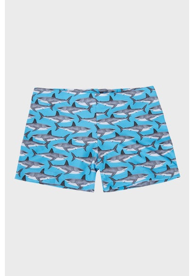 Slipstop Santana Junior Desenli Lastikli Bel Boxer Mayo Short Erkek Çocuk Mayo Short Sr2631000008 Mavi
