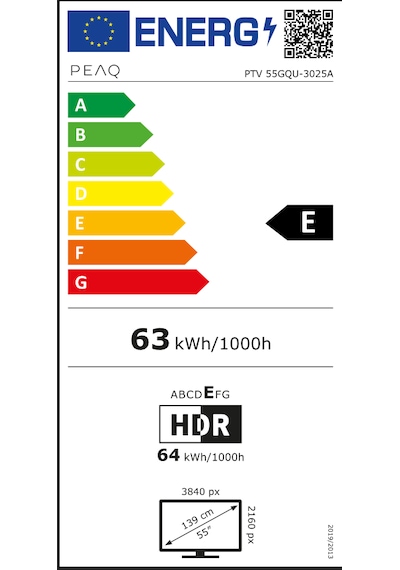 PEAQ 55Q80 55" 139 Ekran Dahili Uydu Alıcı Google 4K Ultra HD QLED TV