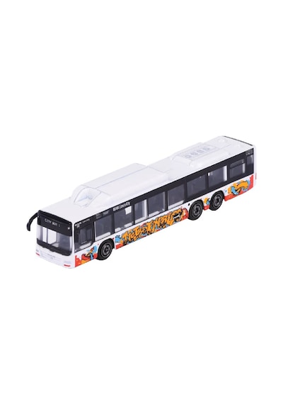 Majorette Man Lion S City C Beyaz Grafiti Desenli Metal Şehir Otobüsü 13 Cm