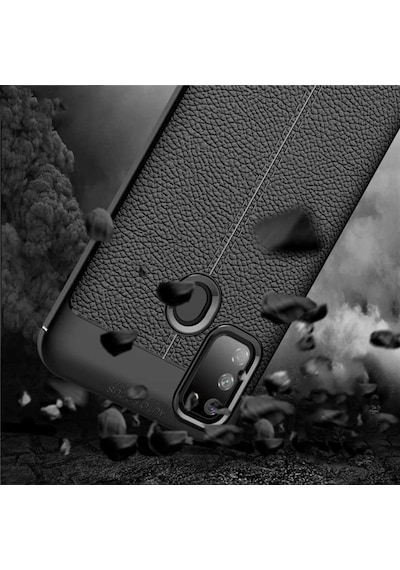 Samsung Uyumlu Galaxy M21 Kilif Deri Tarzi Niss Silikon Case 401547365