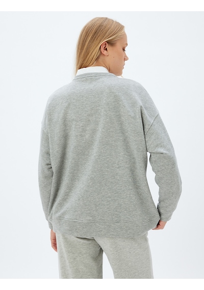 Koton Basic Sweatshirt Bisiklet Yaka Uzun Kollu Rahat Kalıp Gri 5sak10053ek Gri Koton Basic Sweatshirt Bisiklet Yaka Uzun Kollu Rahat Kalıp Gri 5sak10053ek Gri