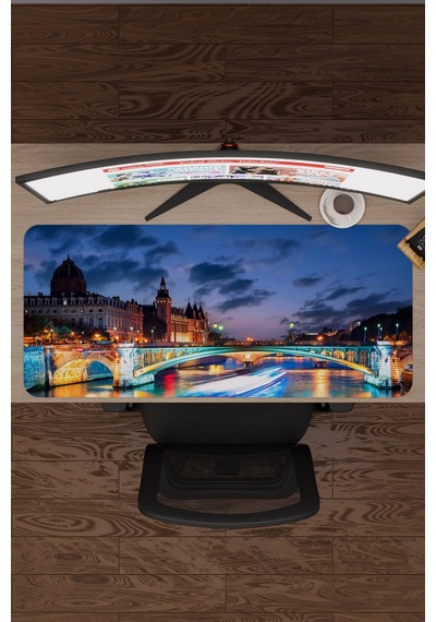 Fransa Paris France V1 90x40 Xxl Gaming Kauçuk Kaymaz Taban Mouse Pad Fare Altlığı