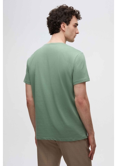 D's Damat Ds Damat Yeşil Bisiklet Yaka %100 Pamuklu Nefes Alabilen T-Shirt Yeşil