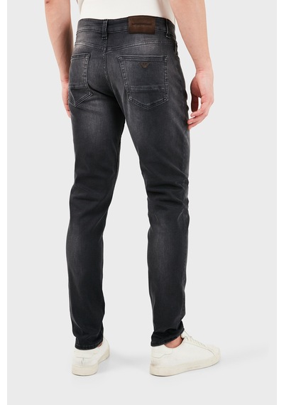 Emporio Armani Pamuklu Slim Fit Dar Paça Kot Pantolon Erkek Kot Pantolon Em006514 Af29574 M8001 Gri