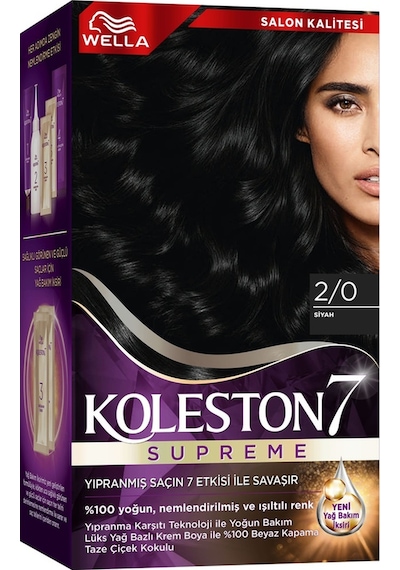 Koleston Supreme Kit Saç Boyası 2/0 Siyah