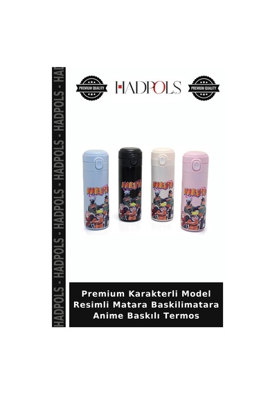 Premium Karakterli Model Resimli Matara Baskilimatara Anime Baskılı Termos Diğer