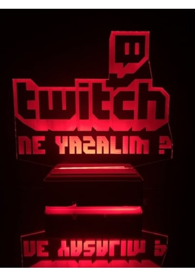 Kişiye Öze Hediye Twitch 3D Led Gece Lambası