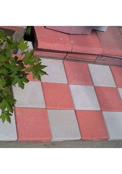 Plastik Parke Taşı Kalıbı Tekli Antik Kare 4,5 Cm (10 Ad)