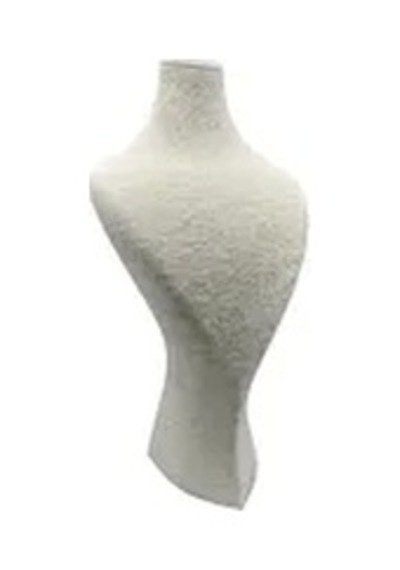 Yerli Üretim Süet Kumaş Lidya Manken Krem Renk 42/20 Cm Kolye Gerdanlık Takı Sergileme Mankeni Çok Renkli