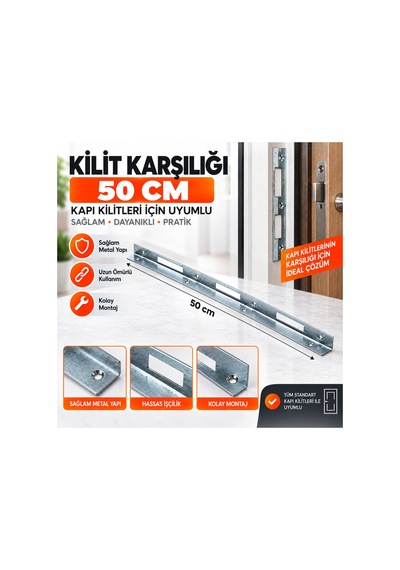 Kilit Karşılığı Köşebent 50 Cm Gri - 922945667