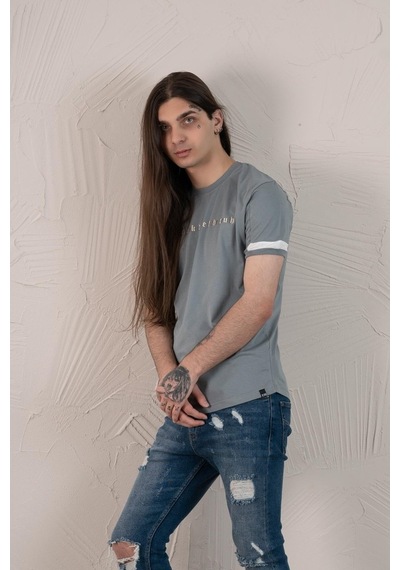 Slimfit Baskılı Sıfır Yaka Erkek Penye T-Shirt (538009215)
