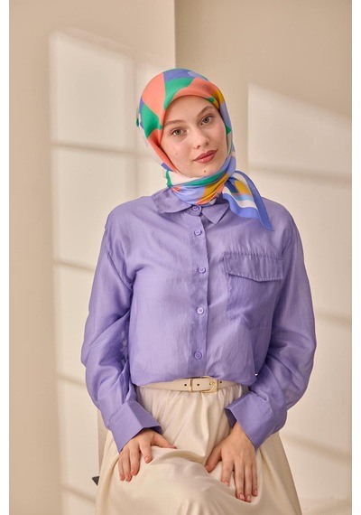 Silk Home Aura Eşarp 140001-15 Lila, Sarı, Yeşil, Somon, Bebe Mavi