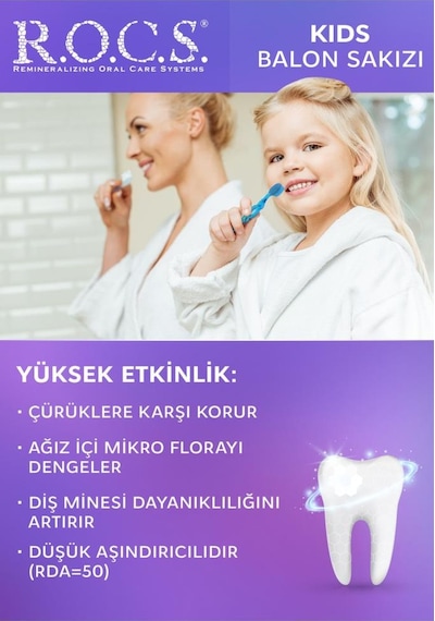 Rocs Kids 4-7 Yaş Balon Sakızı Tadında Diş Macunu 35 Ml - Skt:05/2027