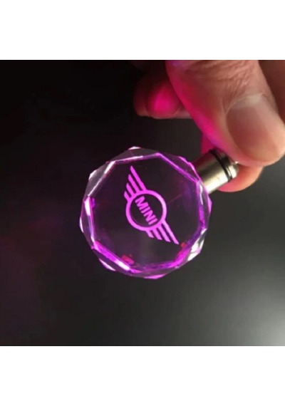 Mini Cooper Işıklı Anahtarlık 7 Renk Şık Oto Car Keychain Led Oto Anahtarlık Aksesuar